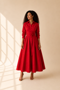ZAYNA Wrap Shirt Dress