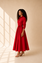 Load image into Gallery viewer, ZAYNA  Wrap Shirt Dress
