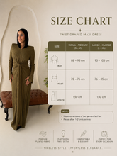 Load image into Gallery viewer, twisted knot maxi dress in Olive
