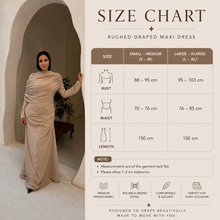 Load image into Gallery viewer, One-Side Draped Maxi Dress with Chest Cover in Beige
