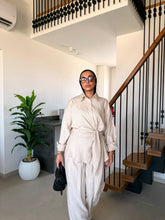 Load image into Gallery viewer, Pinstripe linen wrap Set
