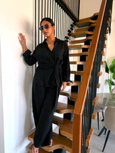 Load image into Gallery viewer, Pinstripe linen wrap Set
