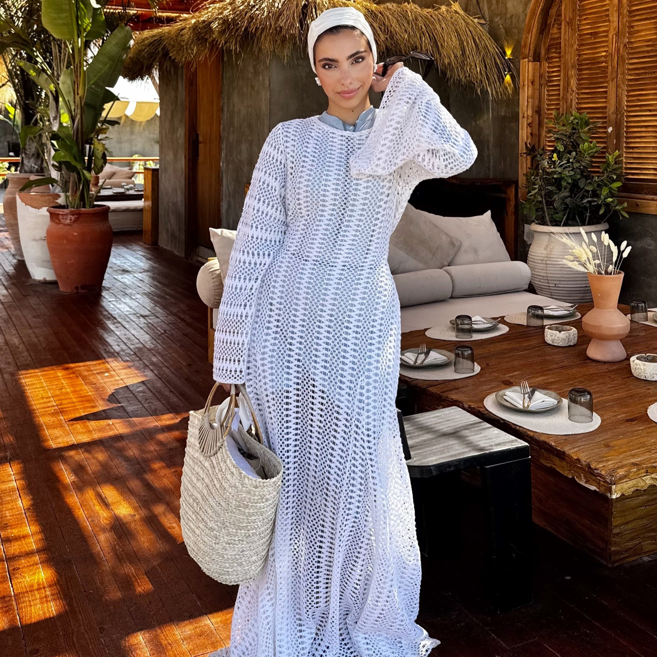 Crochet beach dress & coverup