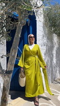 Load image into Gallery viewer, Linen wrapped Dress with drapes
