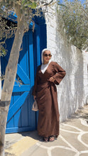 Load image into Gallery viewer, Linen wrapped Dress with drapes
