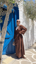 Load image into Gallery viewer, Linen wrapped Dress with drapes
