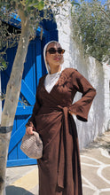 Load image into Gallery viewer, Linen wrapped Dress with drapes
