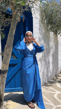 Load image into Gallery viewer, Linen wrapped Dress with drapes
