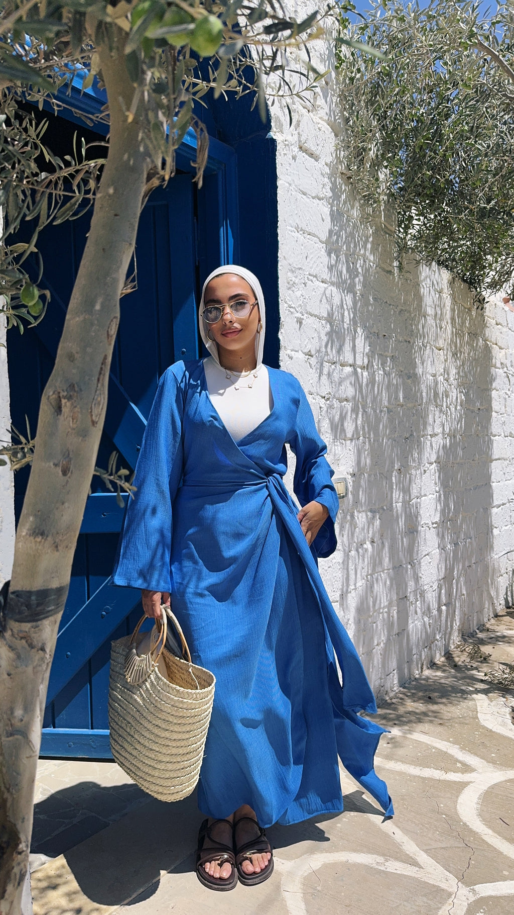 Linen wrapped Dress with drapes