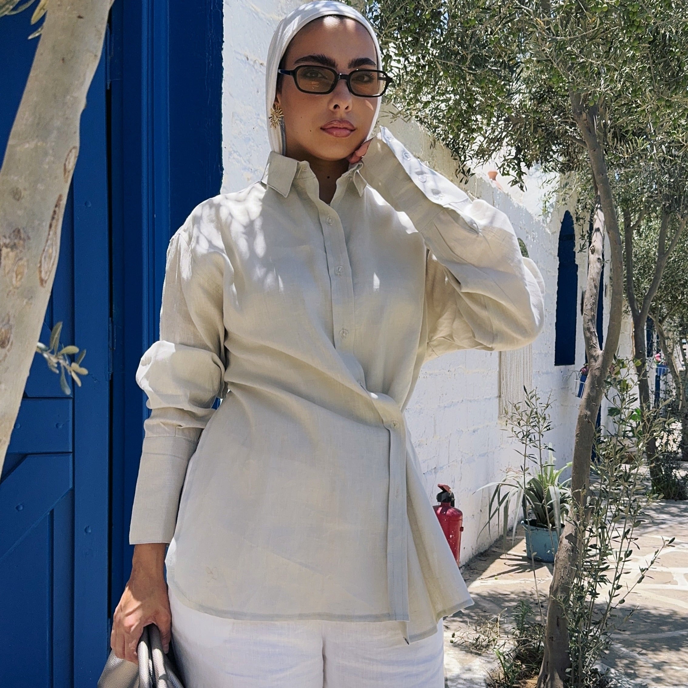 Pure Linen oversized-Shirt