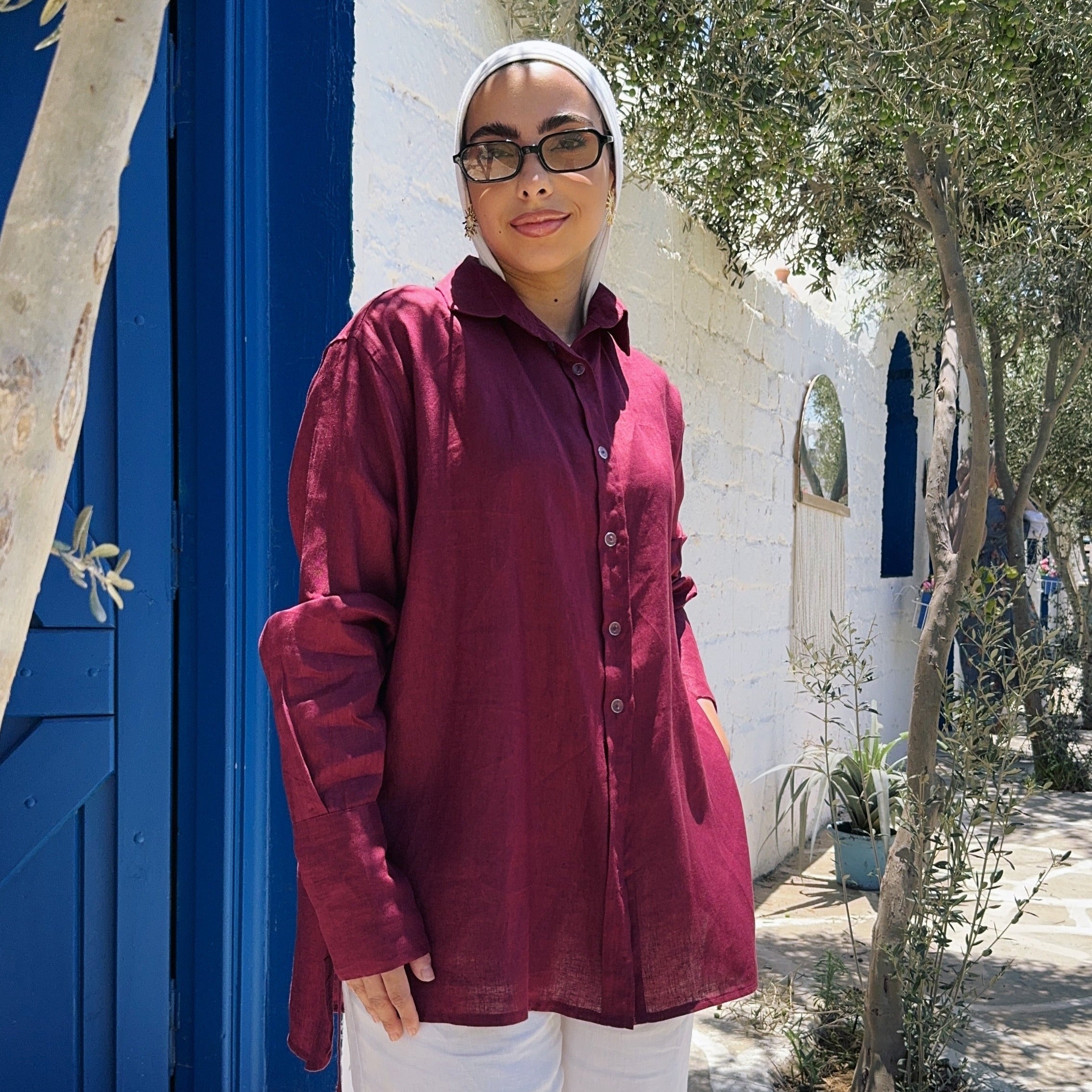 Pure Linen oversized-Shirt
