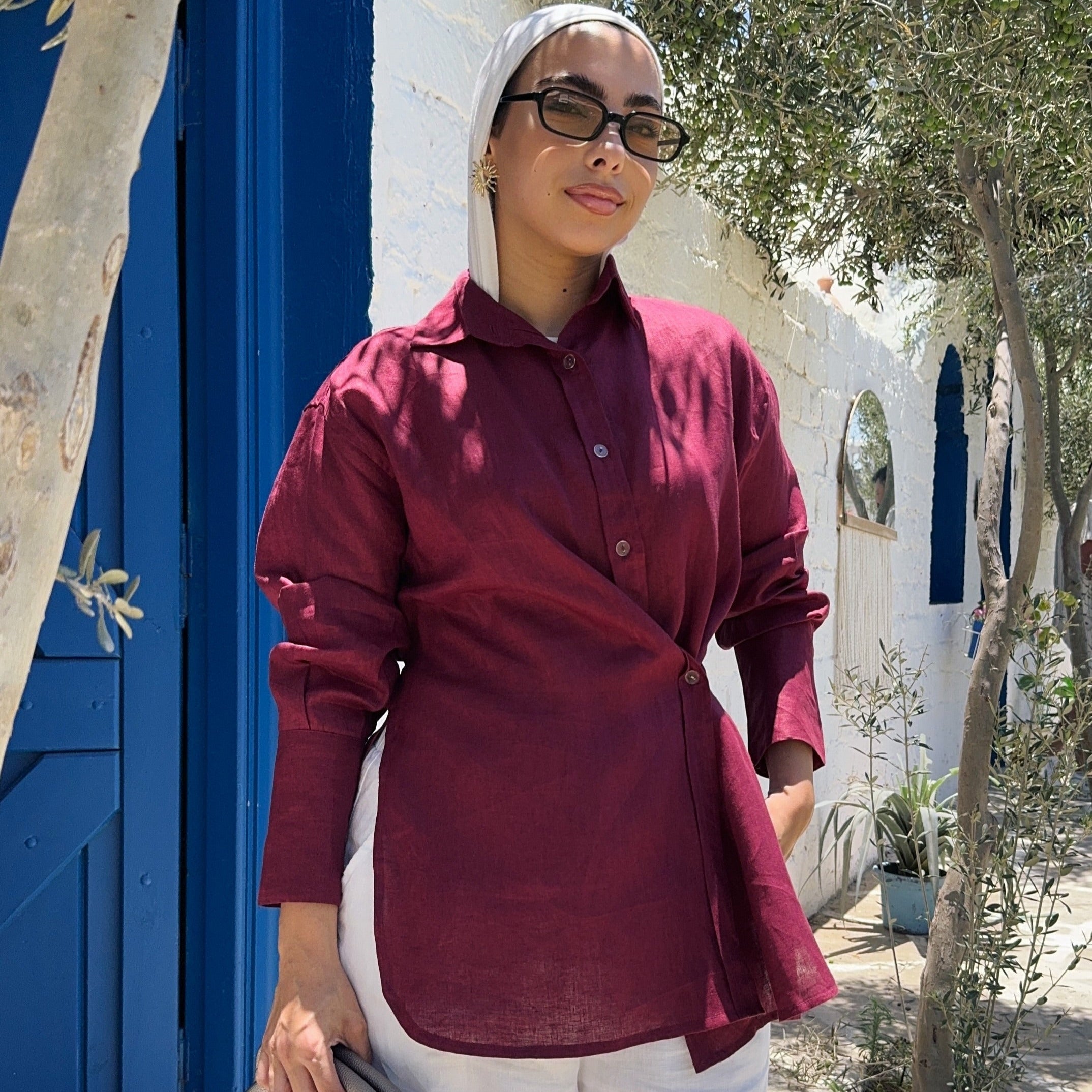 Pure Linen oversized-Shirt