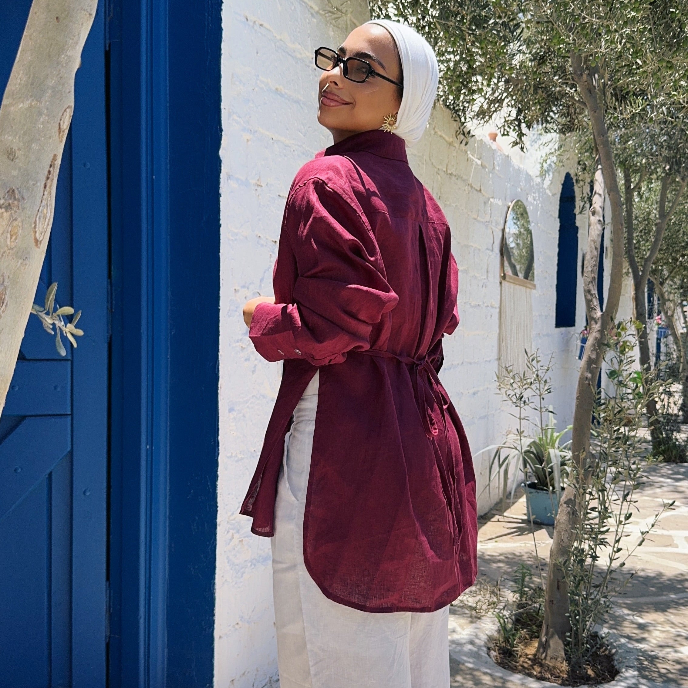 Pure Linen oversized-Shirt
