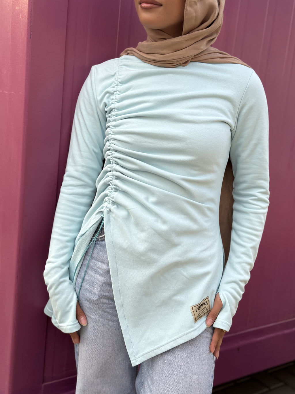 Asymmetrical Rouched side Top