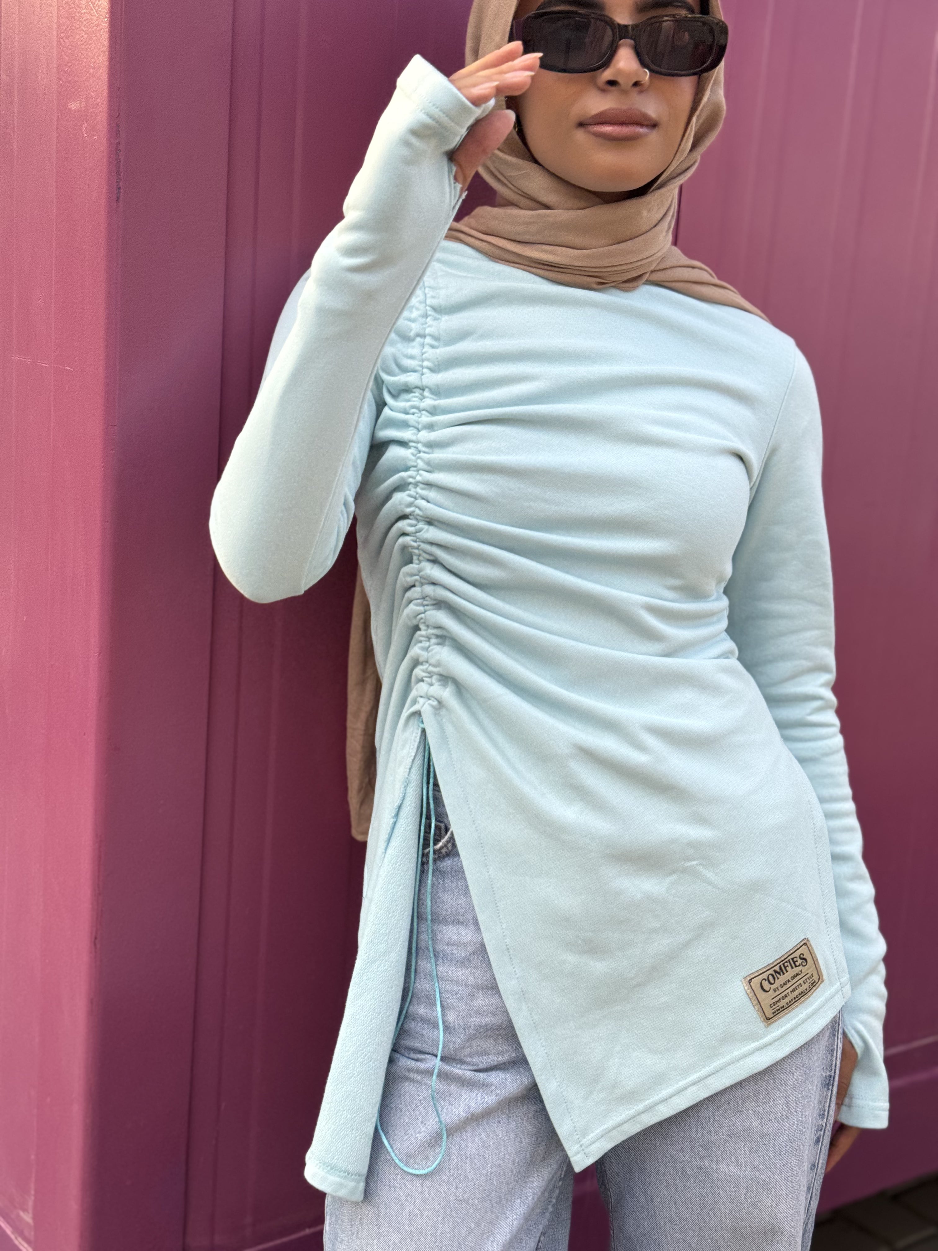 Asymmetrical Rouched side Top