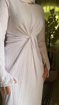 twisted dress in white