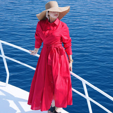 Load image into Gallery viewer, ZAYNA  Wrap Shirt Dress
