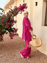 Load image into Gallery viewer, Plisse oversized Set in Hot Pink
