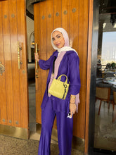 Load image into Gallery viewer, Plisse oversized Set in Purple
