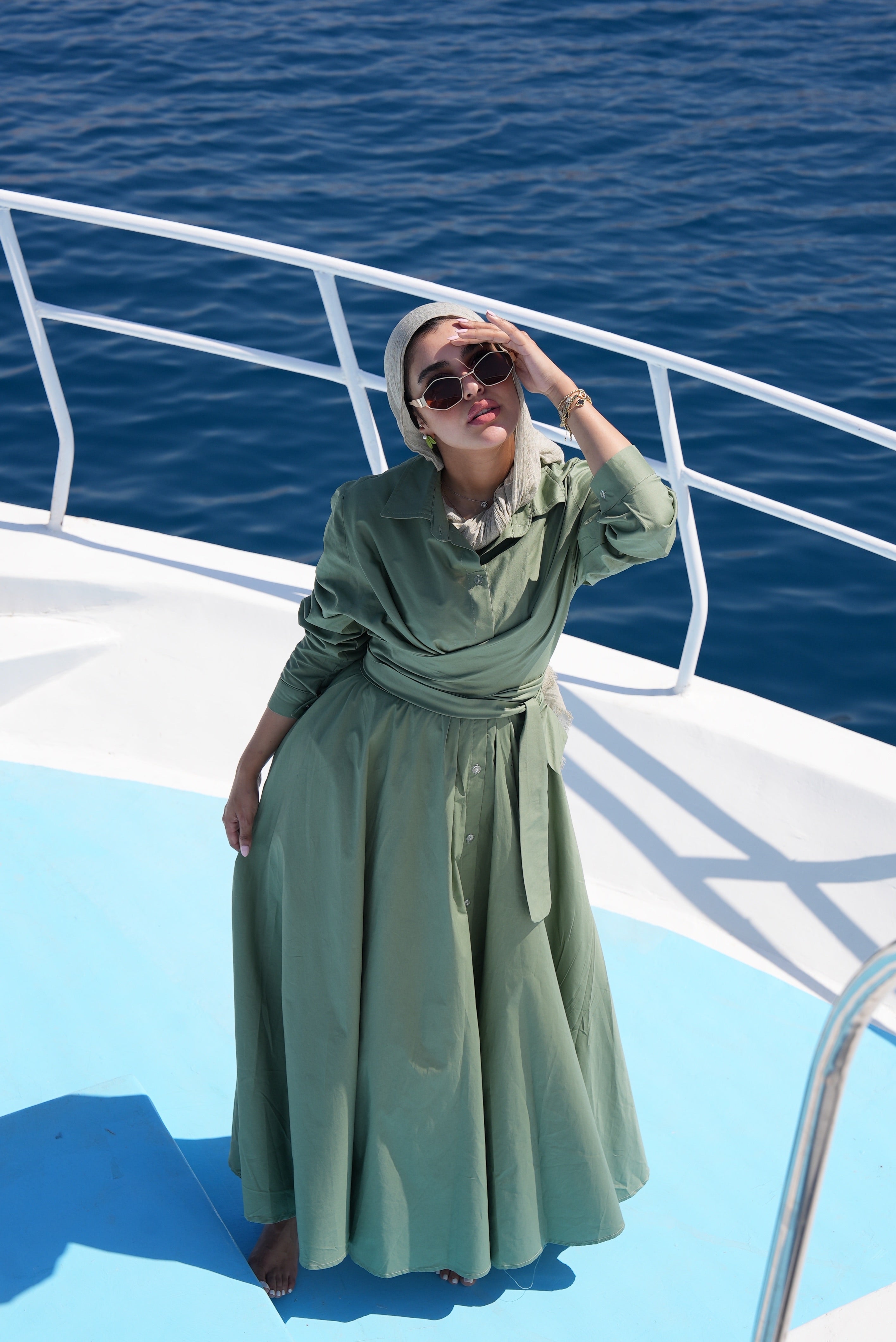 ZAYNA  Wrap Shirt Dress