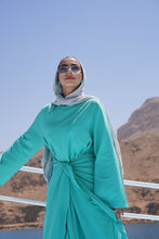 Load image into Gallery viewer, Azure knot Pure linen dress
