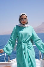 Load image into Gallery viewer, Azure knot Pure linen dress
