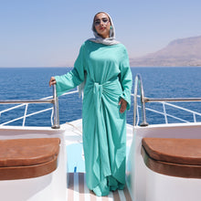 Load image into Gallery viewer, Azure knot Pure linen dress
