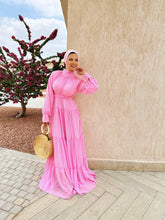 Load image into Gallery viewer, Chiffion layered dress in Pink
