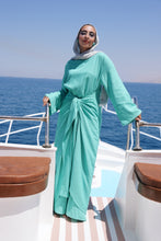 Load image into Gallery viewer, Azure knot Pure linen dress
