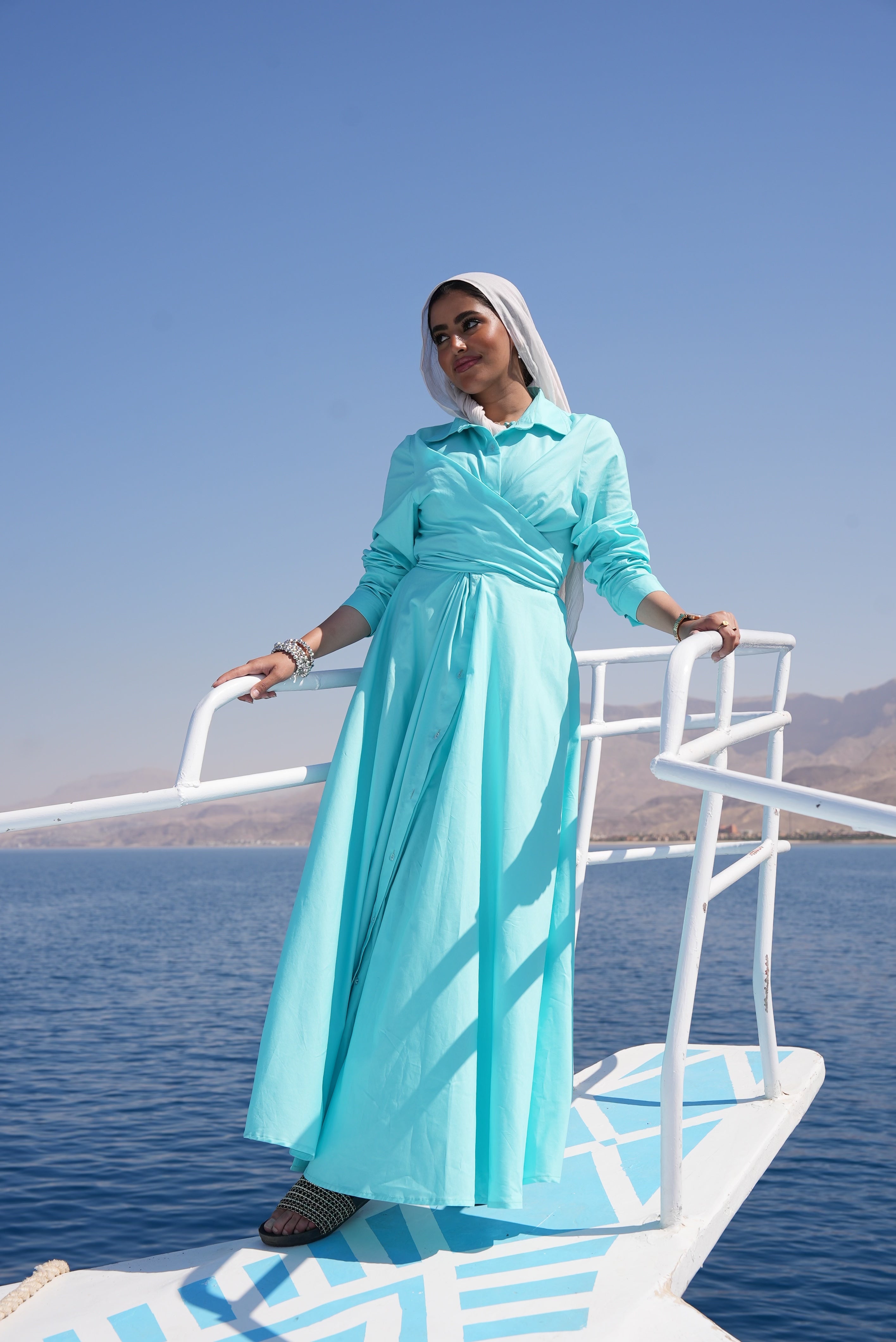 ZAYNA  Wrap Shirt Dress
