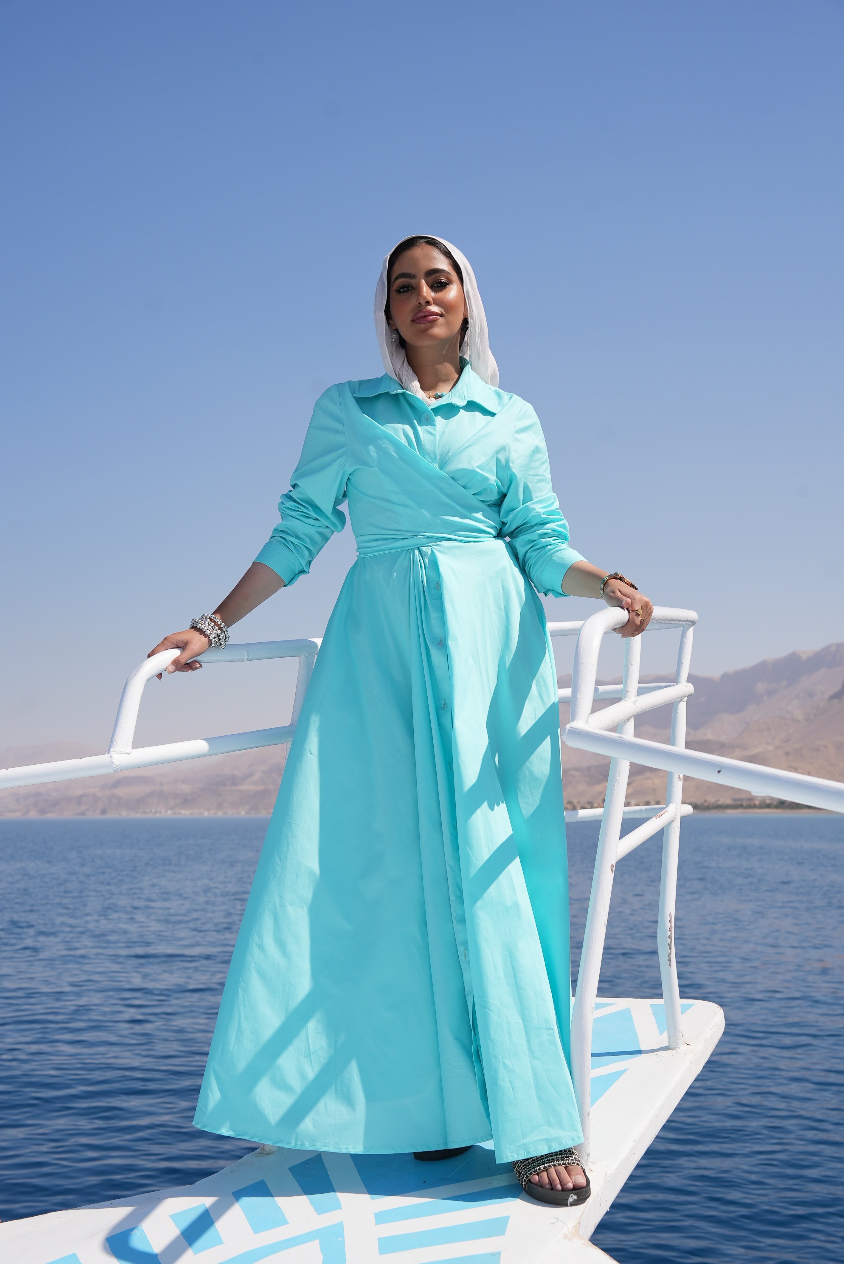 ZAYNA  Wrap Shirt Dress