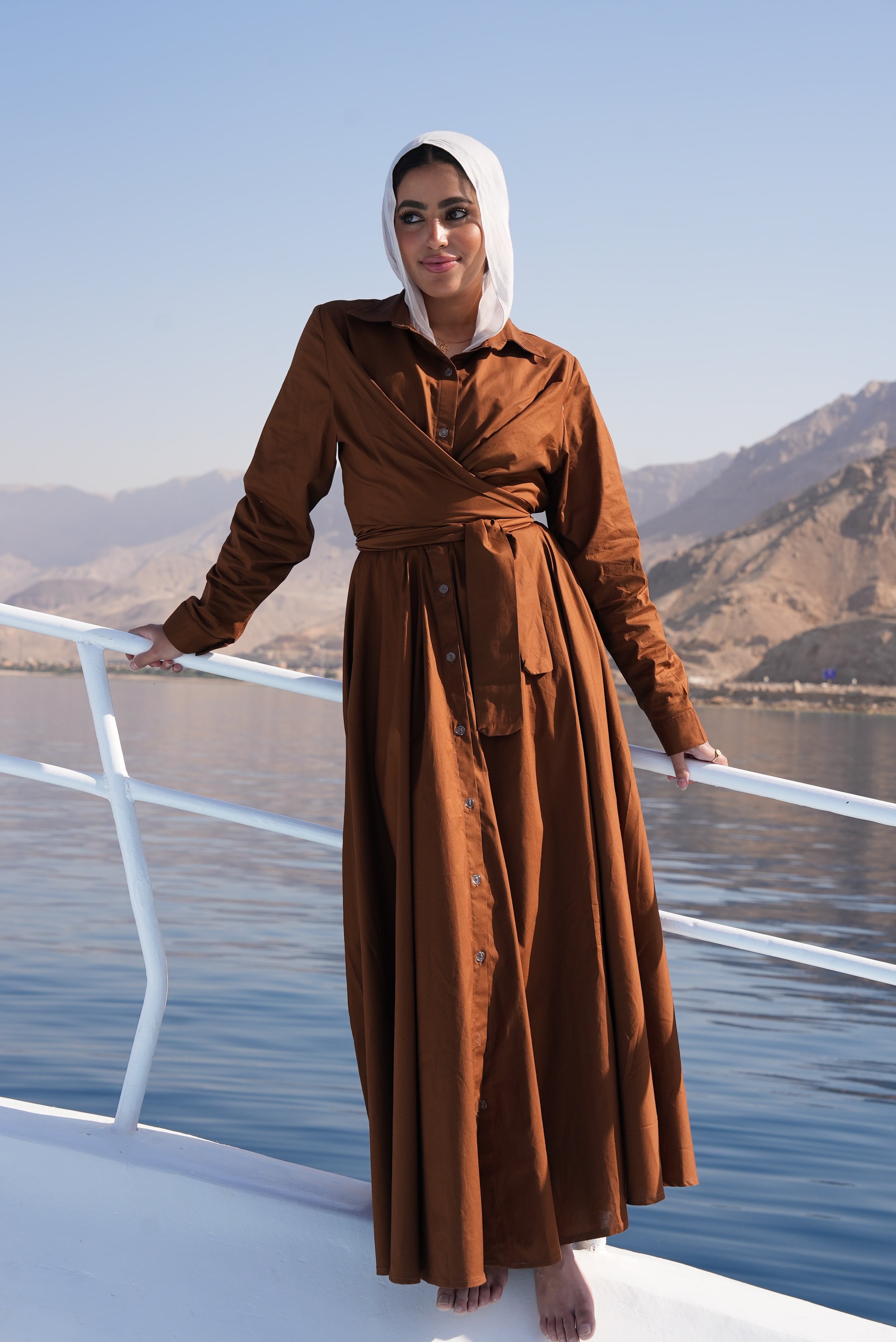 ZAYNA  Wrap Shirt Dress