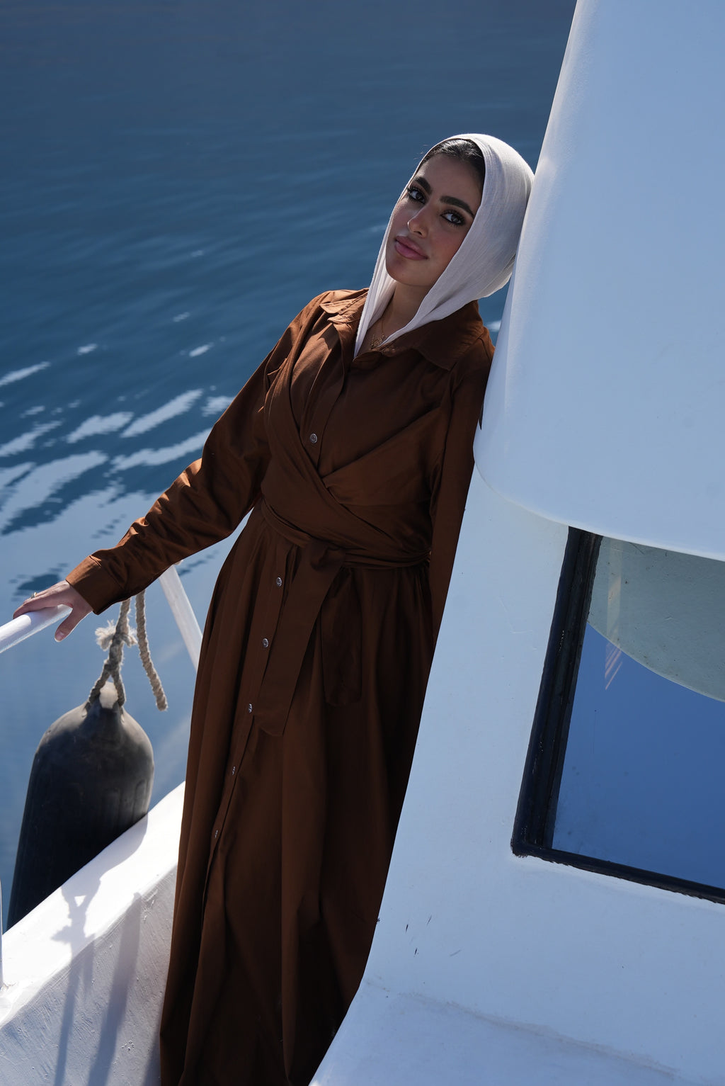 ZAYNA  Wrap Shirt Dress