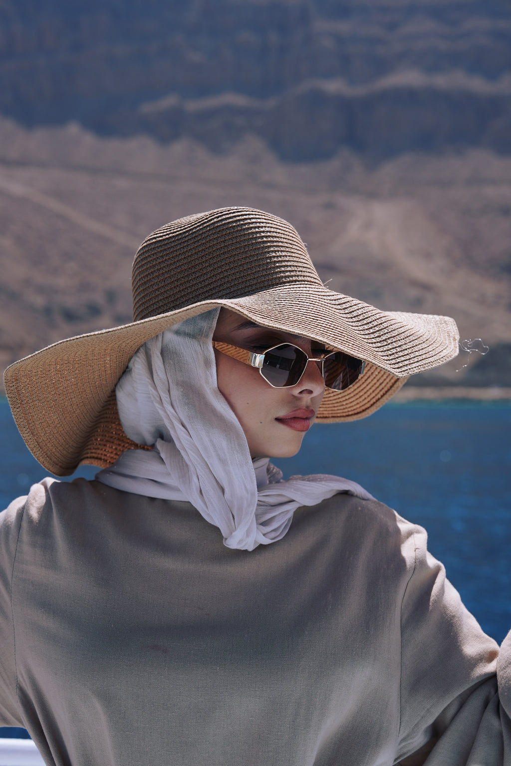 Azure knot Pure linen dress