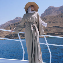 Load image into Gallery viewer, Azure knot Pure linen dress
