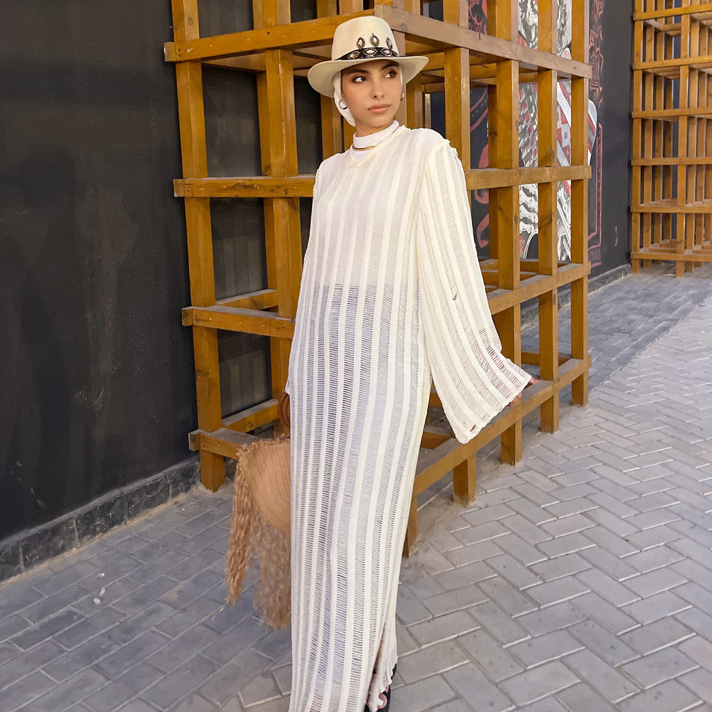 Bring on the Beach White Crochet Maxi Swim Cover-Up