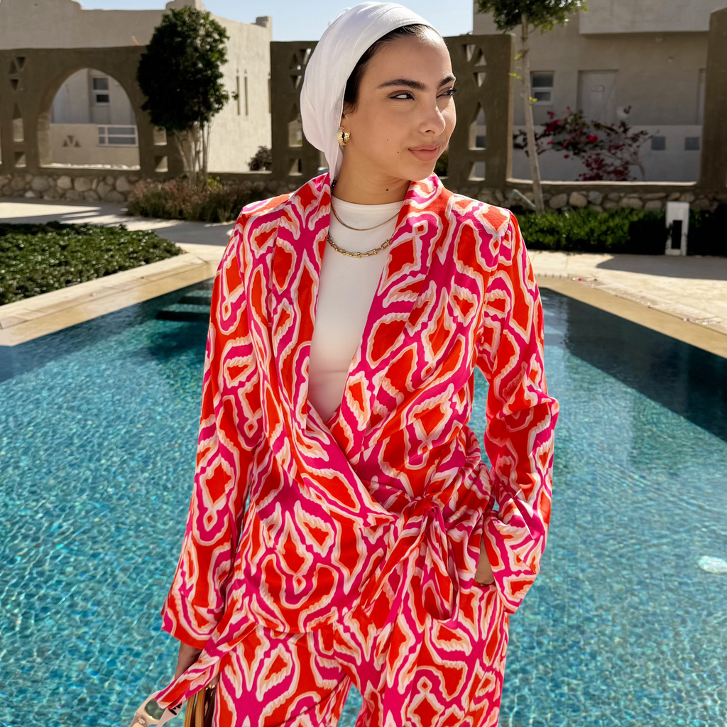 Sunset Flame Silk Set