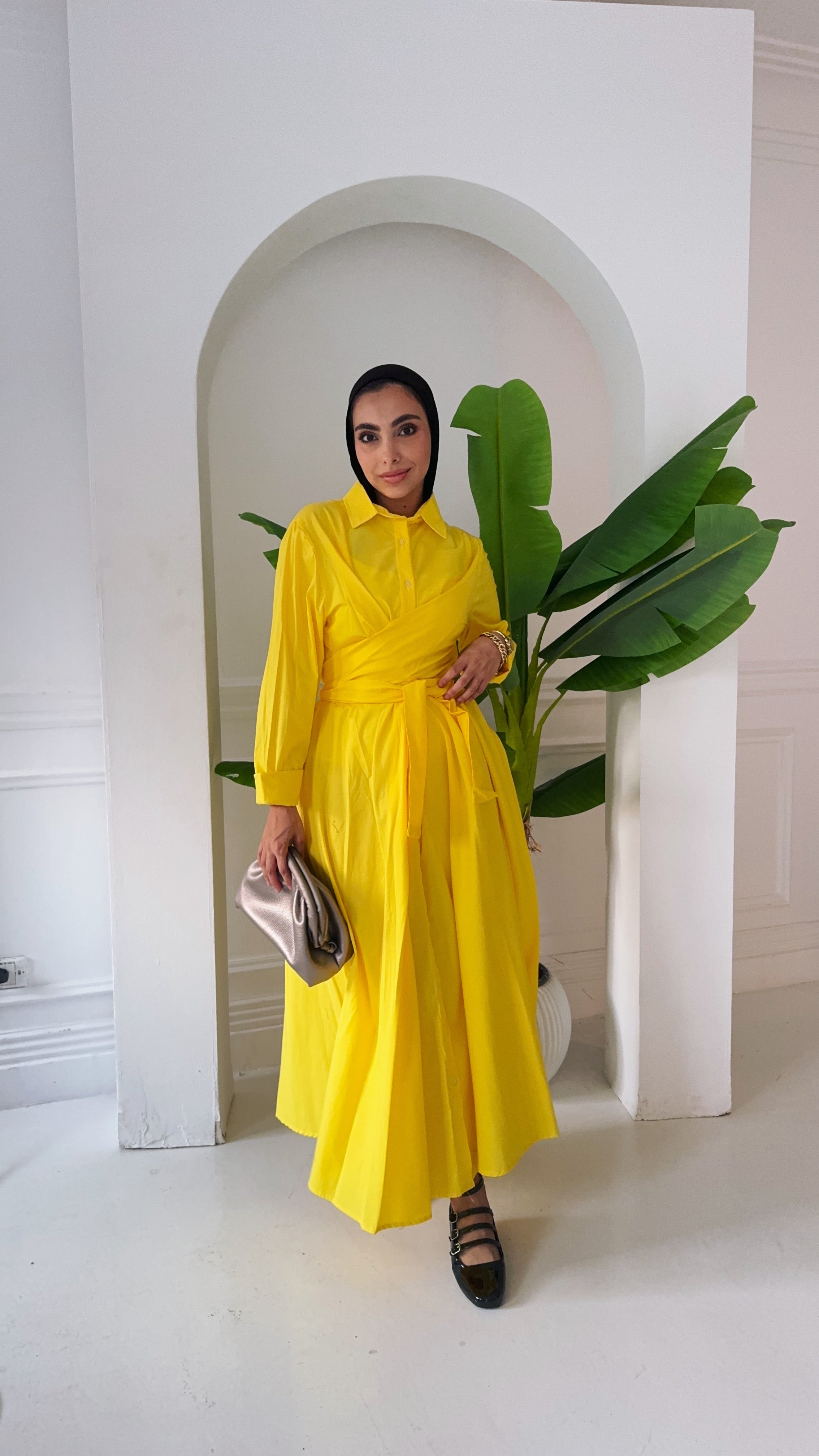 ZAYNA  Wrap Shirt Dress