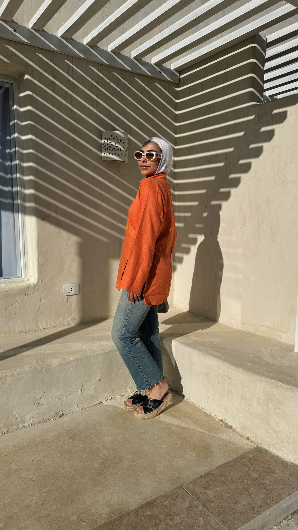 Pure linen High-Low shirt
