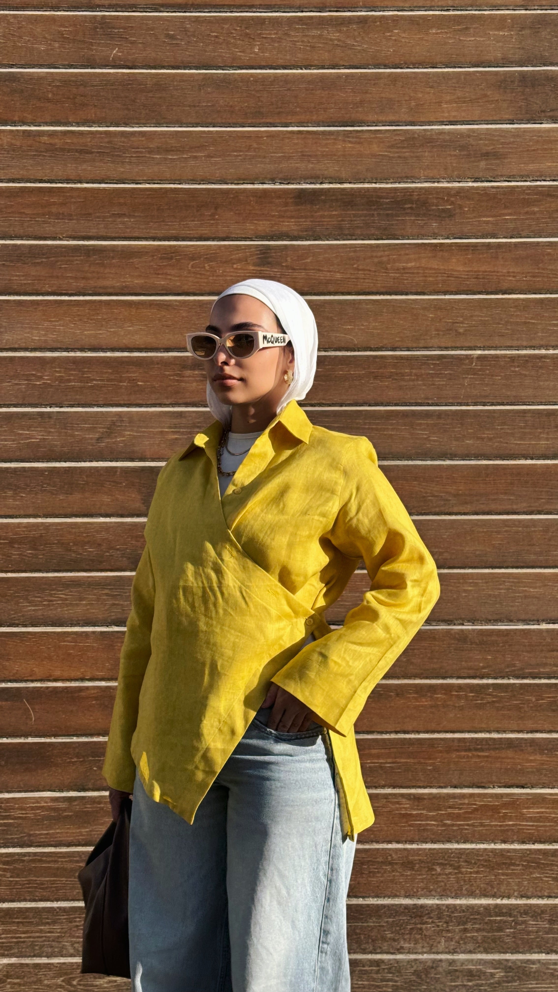 Pure linen High-Low shirt