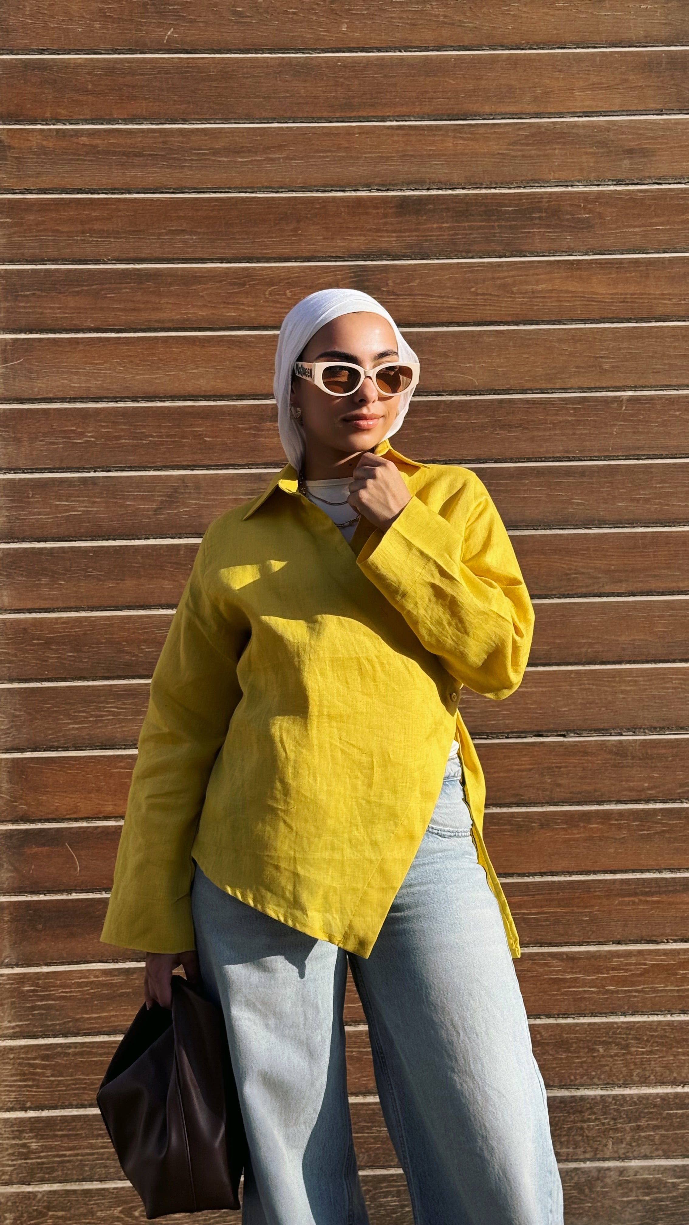 Pure linen High-Low shirt