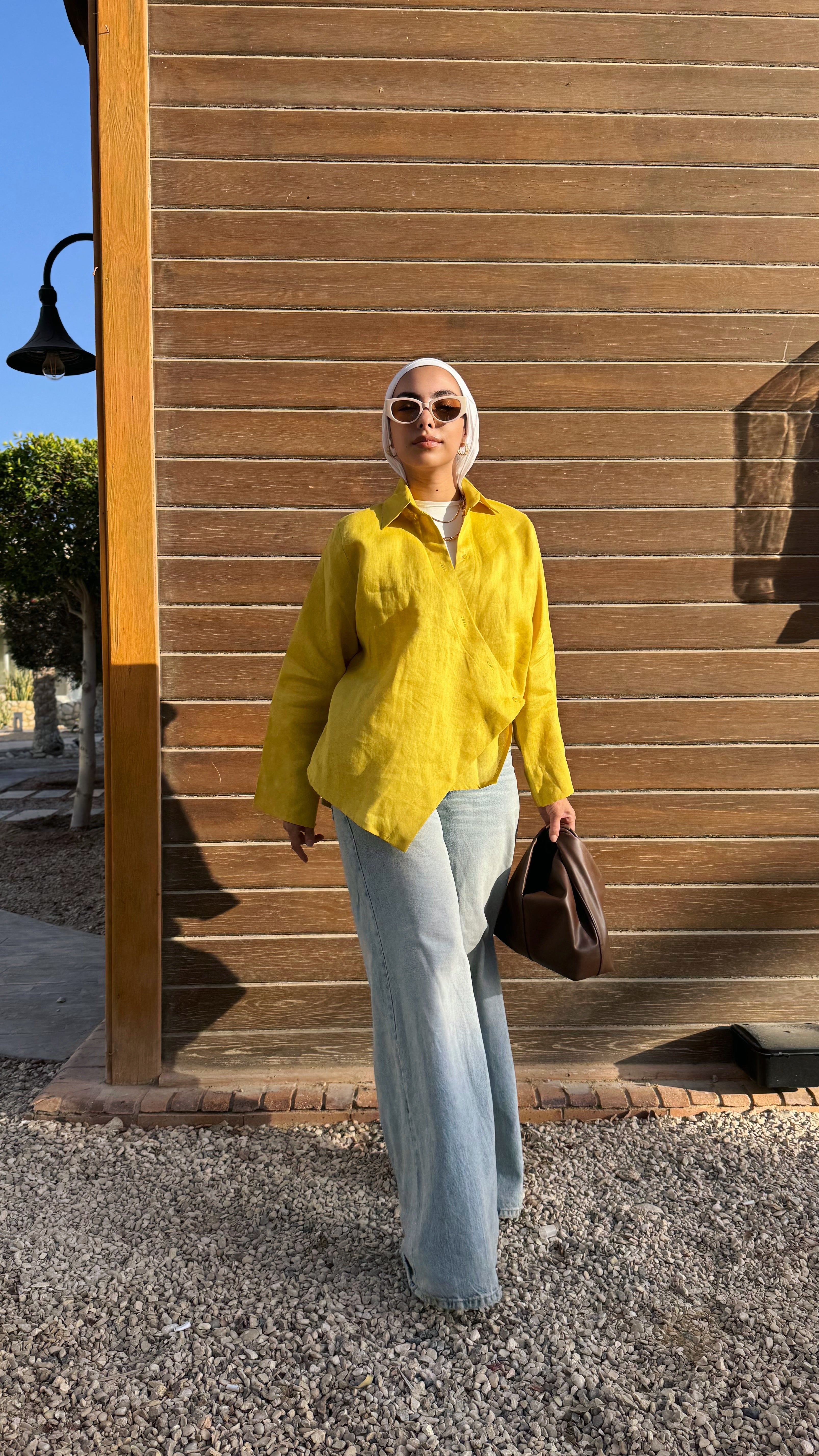 Pure linen High-Low shirt