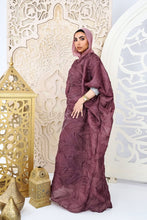 Load image into Gallery viewer, Dusky rosewood Organza Plissé Kaftan
