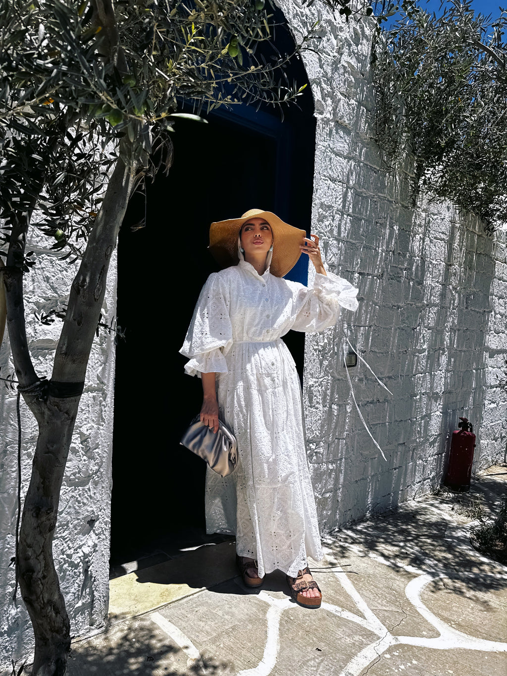 White Embriodered Eyelet dress