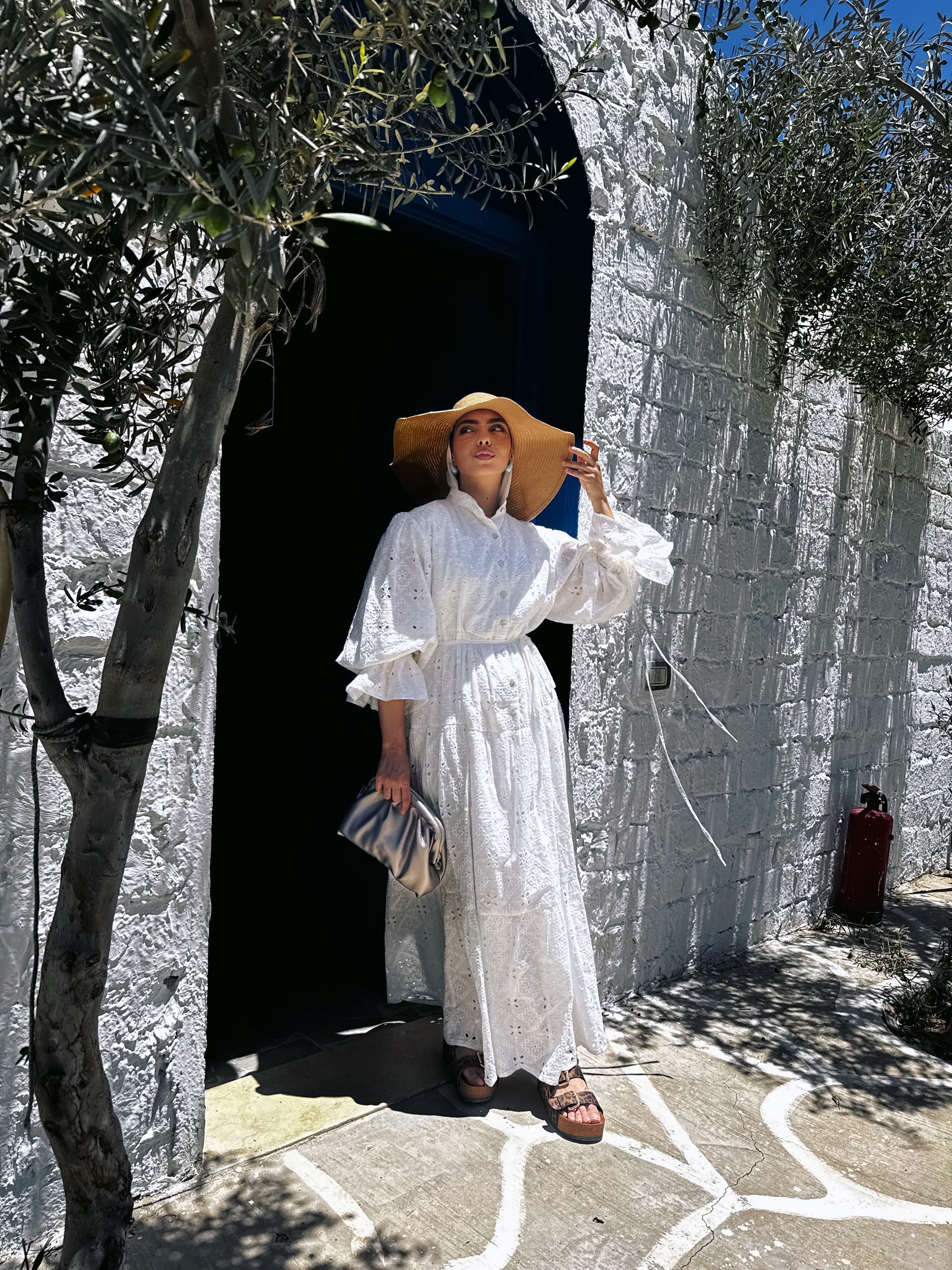 White Embriodered Eyelet dress