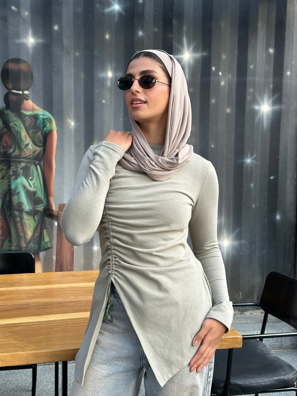 Asymmetrical Rouched side Top