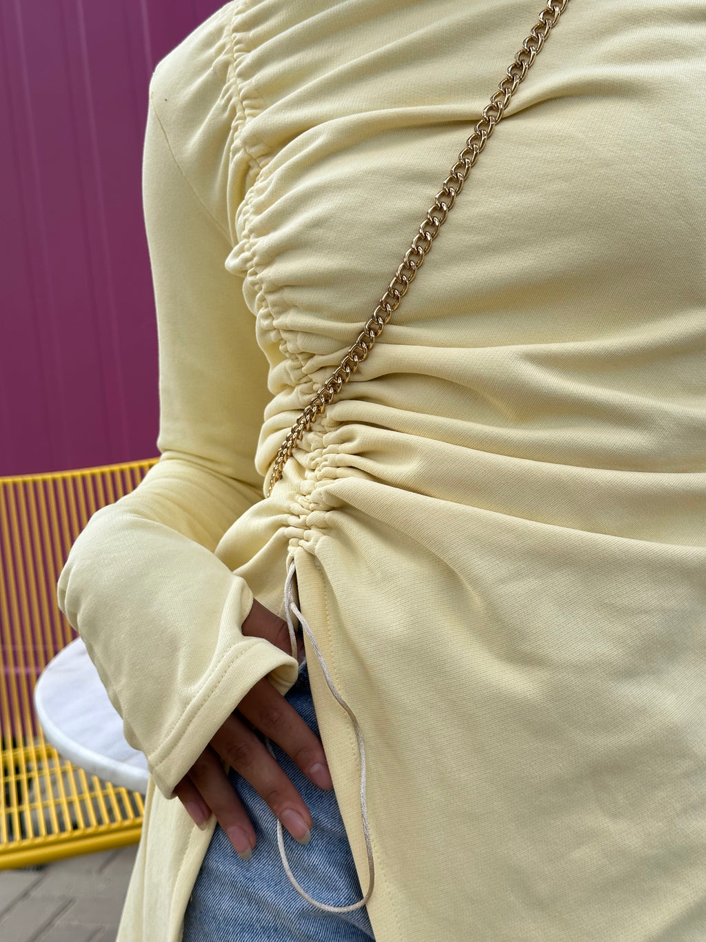 Asymmetrical Rouched side Top