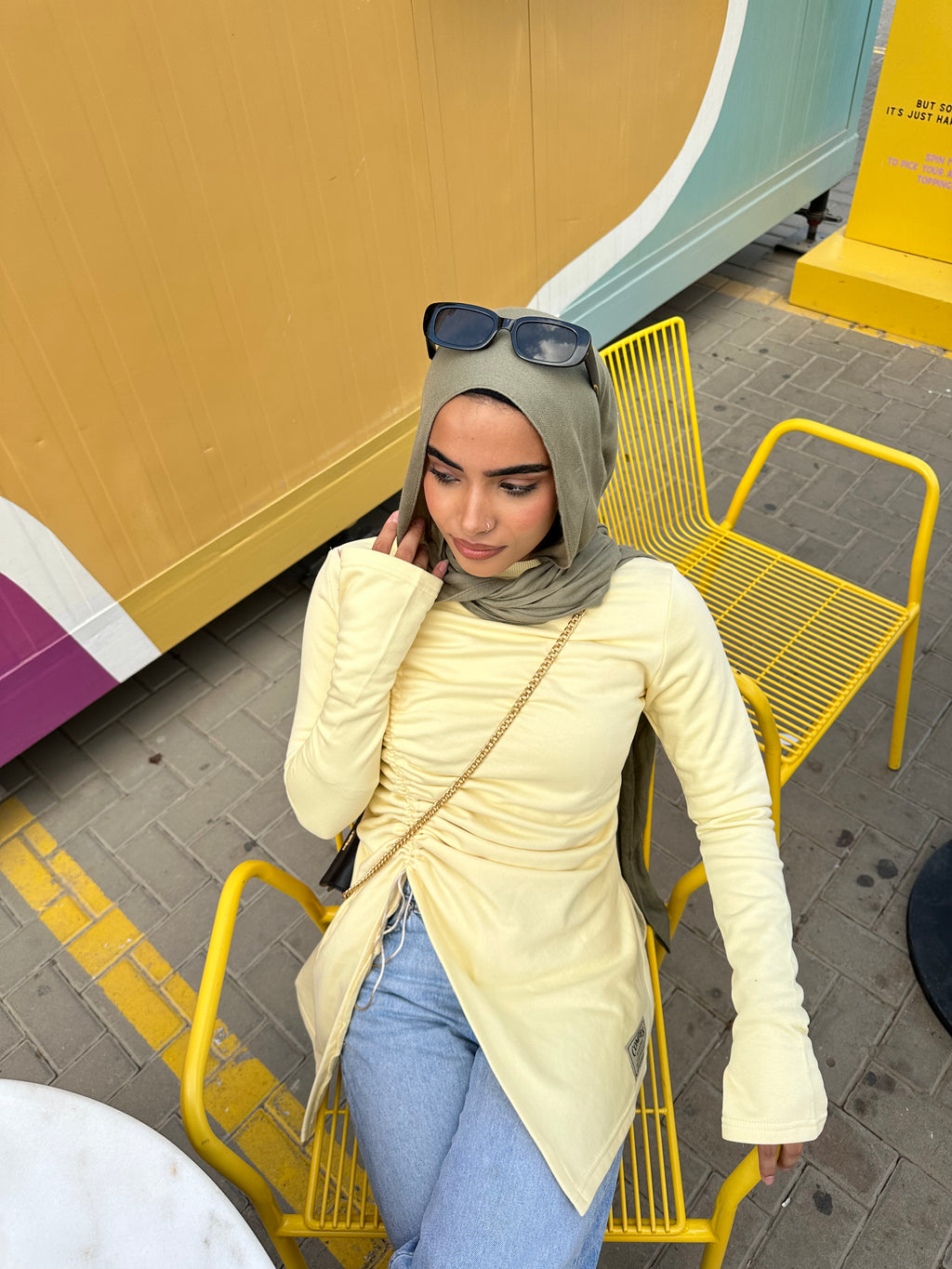 Asymmetrical Rouched side Top