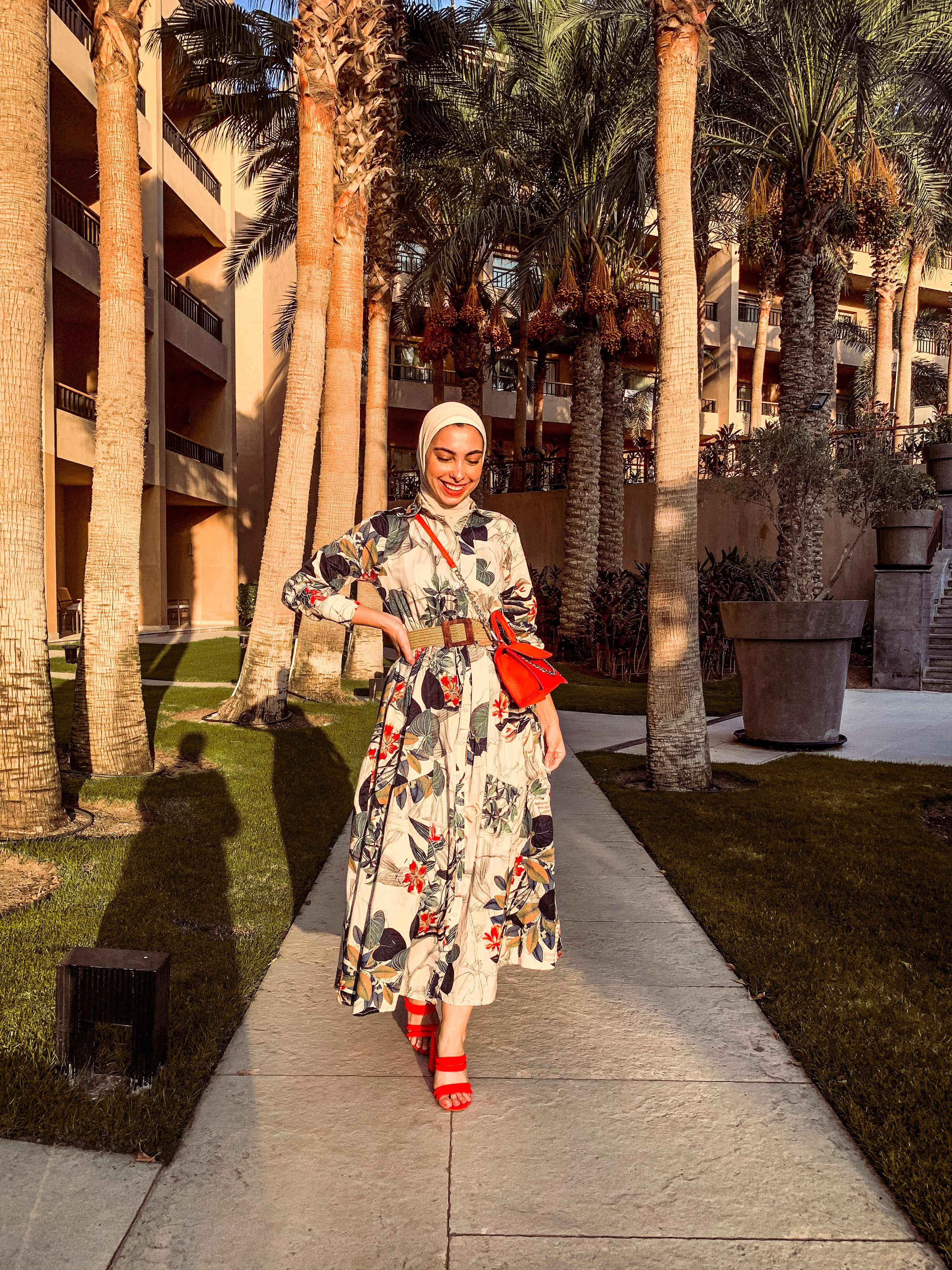 Floral shirt dress