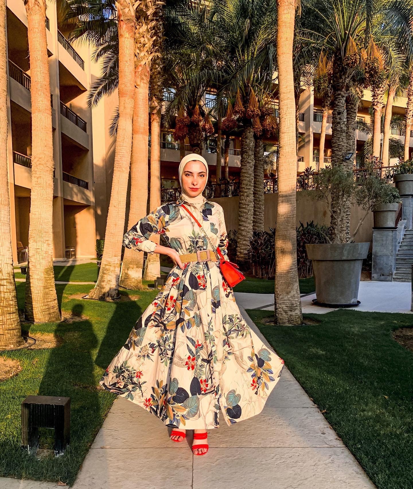 Floral shirt dress